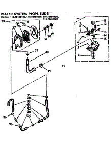 Water System Non-Suds parts for Kenmore Washer 110.72480200 (11072480200, 110 72480200) from AppliancePartsPros.com