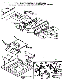 Top & Console Assembly parts for Kenmore Washer 110.72481200 (11072481200, 110 72481200) from AppliancePartsPros.com