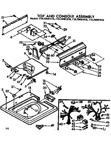 Top And Console Assembly parts for Kenmore Washer 110.72481210 (11072481210, 110 72481210) from AppliancePartsPros.com
