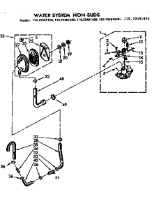 Water System Non-Suds parts for Kenmore Washer 110.72481420 (11072481420, 110 72481420) from AppliancePartsPros.com