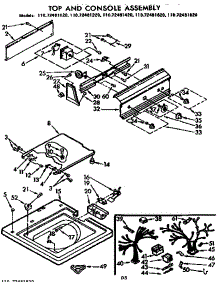 Top And Console Assembly parts for Kenmore Washer 110.72481620 (11072481620, 110 72481620) from AppliancePartsPros.com