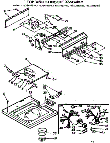 Top And Console Assembly parts for Kenmore Washer 110.72482110 (11072482110, 110 72482110) from AppliancePartsPros.com