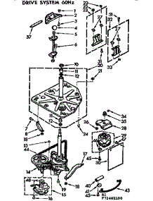 Drive System 60Hz parts for Kenmore Washer 110.72482200 (11072482200, 110 72482200) from AppliancePartsPros.com
