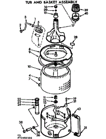Tub And Basket Assembly parts for Kenmore Washer 110.72482200 (11072482200, 110 72482200) from AppliancePartsPros.com