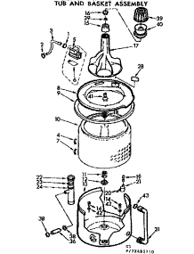 Tub And Basket Assembly parts for Kenmore Washer 110.72482210 (11072482210, 110 72482210) from AppliancePartsPros.com