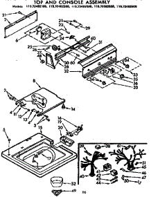 Top And Console Assembly parts for Kenmore Washer 110.72482800 (11072482800, 110 72482800) from AppliancePartsPros.com