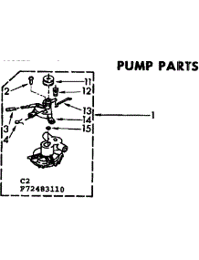 Pump Parts parts for Kenmore Washer 110.72483110 (11072483110, 110 72483110) from AppliancePartsPros.com
