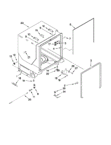 Tub And Frame Parts parts for Kenmore Dishwasher 665.13122K703 (66513122K703, 665 13122K703) from AppliancePartsPros.com