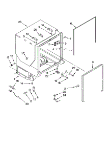 Tub And Frame Parts parts for Kenmore Dishwasher 665.13124K701 (66513124K701, 665 13124K701) from AppliancePartsPros.com