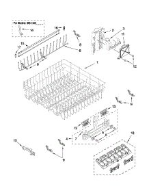 Upper Rack And Track Parts parts for Kenmore Dishwasher 665.13124K703 (66513124K703, 665 13124K703) from AppliancePartsPros.com