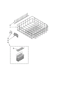 Lower Rack Parts parts for Kenmore Dishwasher 665.13124K703 (66513124K703, 665 13124K703) from AppliancePartsPros.com
