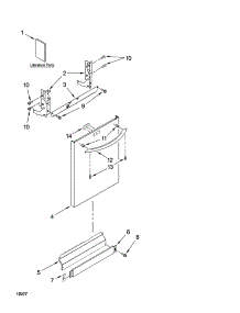 Door And Panel Parts parts for Kenmore Dishwasher 665.13132K701 (66513132K701, 665 13132K701) from AppliancePartsPros.com