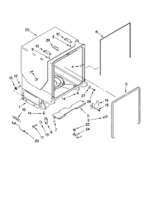 Tub And Frame Parts parts for Kenmore Dishwasher 665.13152K700 (66513152K700, 665 13152K700) from AppliancePartsPros.com