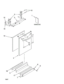 Door And Panel Parts parts for Kenmore Dishwasher 665.13152K701 (66513152K701, 665 13152K701) from AppliancePartsPros.com