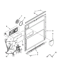 Door And Latch Parts parts for Kenmore Dishwasher 665.13153K700 (66513153K700, 665 13153K700) from AppliancePartsPros.com