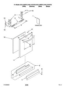 Door And Panel Parts parts for Kenmore Dishwasher 665.13153K702 (66513153K702, 665 13153K702) from AppliancePartsPros.com