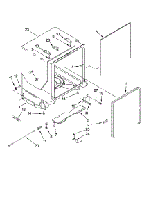 Tub And Frame Parts parts for Kenmore Dishwasher 665.13153K702 (66513153K702, 665 13153K702) from AppliancePartsPros.com