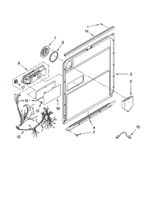 Door And Latch Parts parts for Kenmore Dishwasher 665.13153K702 (66513153K702, 665 13153K702) from AppliancePartsPros.com