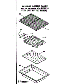 Steak Grill Kit parts for Kenmore Range 628.9398090 (6289398090, 628 9398090) from AppliancePartsPros.com