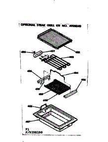 Optional Steak Grill Kit parts for Kenmore Range 628.9398190 (6289398190, 628 9398190) from AppliancePartsPros.com