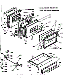 Door And Latch Mechanism parts for Kenmore Range 628.9398190 (6289398190, 628 9398190) from AppliancePartsPros.com