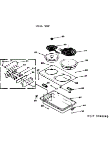 Coil Top parts for Kenmore Range 628.9398290 (6289398290, 628 9398290) from AppliancePartsPros.com