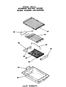 Steak Grill parts for Kenmore Range 628.9398290 (6289398290, 628 9398290) from AppliancePartsPros.com