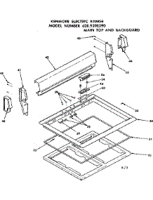 Main Top And Backguard parts for Kenmore Range 628.9398390 (6289398390, 628 9398390) from AppliancePartsPros.com