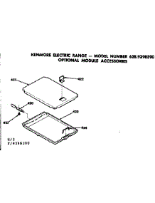 Optional Griddle Kit No. 4998050 parts for Kenmore Range 628.9398390 (6289398390, 628 9398390) from AppliancePartsPros.com