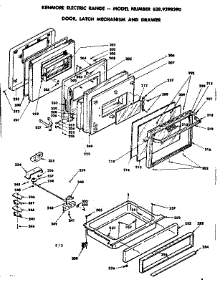 Door, Latch Mechanism And Drawer parts for Kenmore Range 628.9398390 (6289398390, 628 9398390) from AppliancePartsPros.com