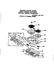 Optional Coil Top Module Kit No. 4998021 parts for Kenmore Range 628.9398390 (6289398390, 628 9398390) from AppliancePartsPros.com