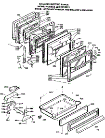 Door, Latch Mechanism And Drawer Assemblies parts for Kenmore Range 628.9398391 (6289398391, 628 9398391) from AppliancePartsPros.com