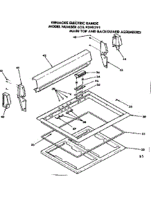 Main Top And Backguard Assemblies parts for Kenmore Range 628.9398391 (6289398391, 628 9398391) from AppliancePartsPros.com