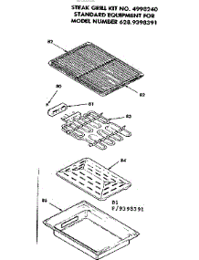 Steak Grill Kit No. 4998240 parts for Kenmore Range 628.9398391 (6289398391, 628 9398391) from AppliancePartsPros.com