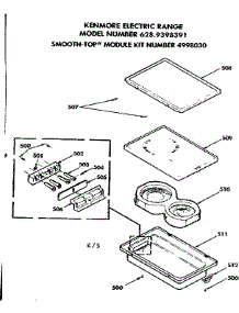 Optional Smooth-Top Module Kit Number 4998030 parts for Kenmore Range 628.9398391 (6289398391, 628 9398391) from AppliancePartsPros.com
