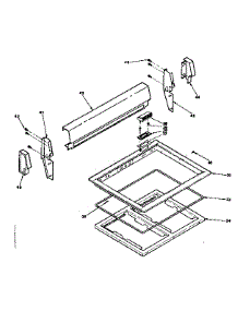 Main Top And Backguard Assemblies parts for Kenmore Range 628.9398490 (6289398490, 628 9398490) from AppliancePartsPros.com