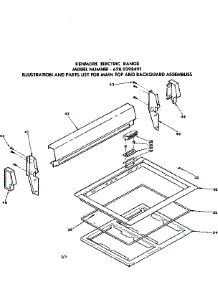 Main Top And Backguard Assemblies parts for Kenmore Range 628.9398491 (6289398491, 628 9398491) from AppliancePartsPros.com