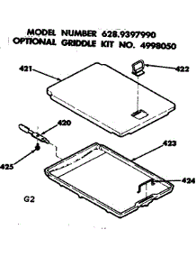 Optional Griddle Kit parts for Kenmore Range 628.939990 (628939990, 628 939990) from AppliancePartsPros.com