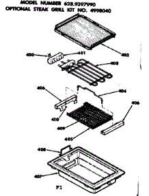 Optional Steak Grill Kit parts for Kenmore Range 628.939990 (628939990, 628 939990) from AppliancePartsPros.com