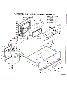 Doors And Drawer parts for Kenmore Range 628.9427340 (6289427340, 628 9427340) from AppliancePartsPros.com