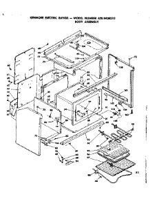 Body Assembly parts for Kenmore Range 628.9428210 (6289428210, 628 9428210) from AppliancePartsPros.com