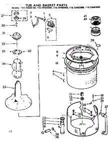 Tub And Basket Parts parts for Kenmore Washer 110.72483800 (11072483800, 110 72483800) from AppliancePartsPros.com