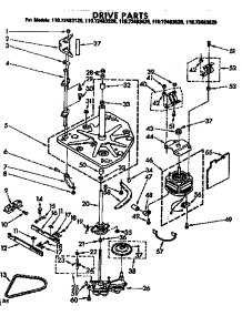 Drive Parts parts for Kenmore Washer 110.72483820 (11072483820, 110 72483820) from AppliancePartsPros.com