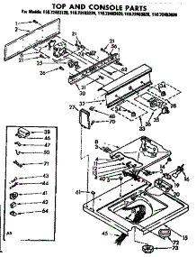 Top And Console Parts parts for Kenmore Washer 110.72483820 (11072483820, 110 72483820) from AppliancePartsPros.com
