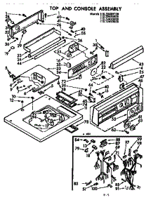 Top And Console Asm parts for Kenmore Washer 110.72490100 (11072490100, 110 72490100) from AppliancePartsPros.com