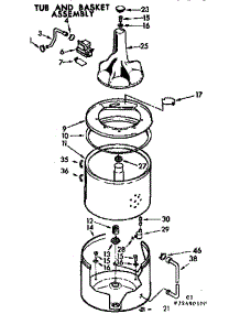 Tub And Basket Asm parts for Kenmore Washer 110.72490100 (11072490100, 110 72490100) from AppliancePartsPros.com