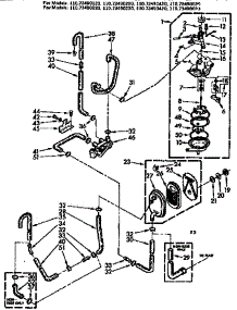 Water System Suds parts for Kenmore Washer 110.72490620 (11072490620, 110 72490620) from AppliancePartsPros.com