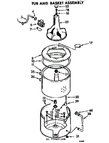 Tub And Basket Assembly parts for Kenmore Washer 110.72491200 (11072491200, 110 72491200) from AppliancePartsPros.com