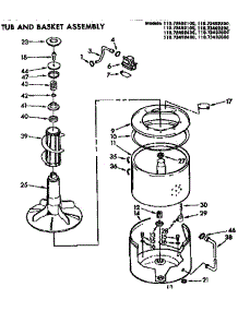 Tub And Basket Assembly parts for Kenmore Washer 110.72492100 (11072492100, 110 72492100) from AppliancePartsPros.com