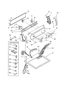 Top And Console parts for Kenmore Dryer 110.72512101 (11072512101, 110 72512101) from AppliancePartsPros.com